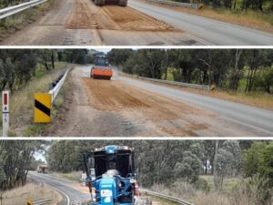 East Coast Traffic Control team ensuring safety at a road work site in Cowra, NSW