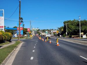 East Coast Traffic Control team managing highway closure in Rockhampton