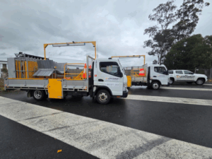 New Cone Deployment Truck and ute deployed by East Coast Traffic Control in the Northern Rivers region of NSW